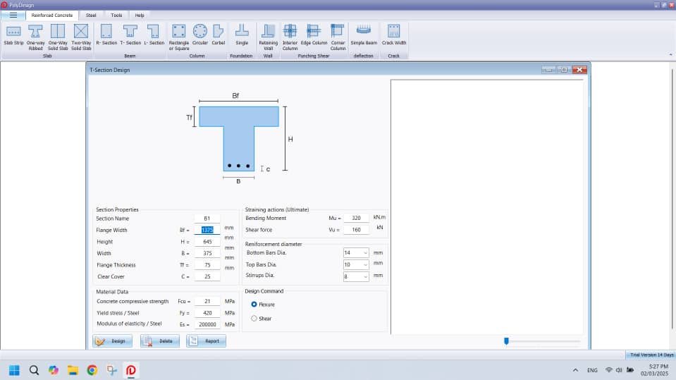 PolyDesign : Steel & Concrete Design Software